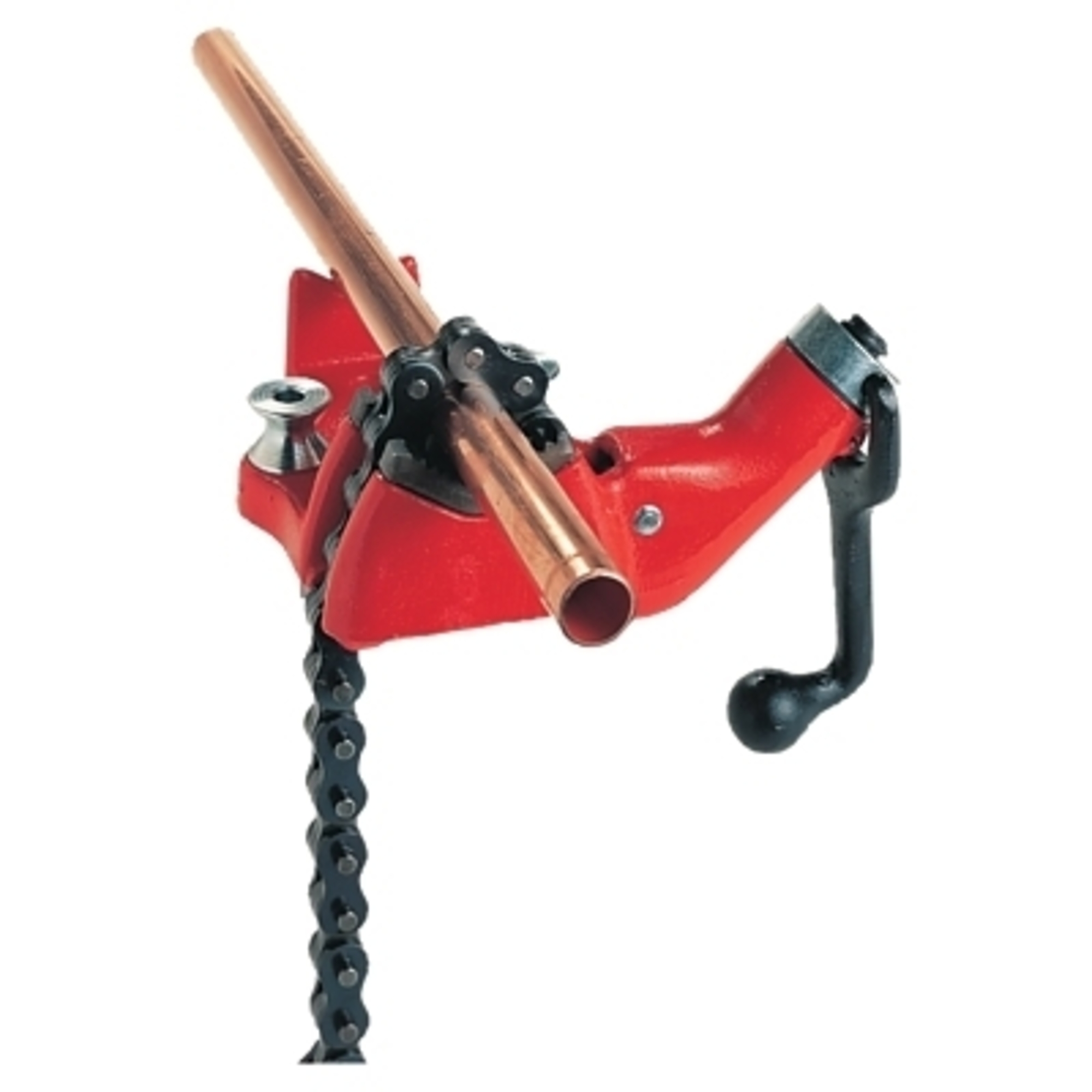 Ridgid Top Screw Bench Chain Vise — 1/2in. to 8in. Pipe Capacity, Cast Iron, Model# 632-40215